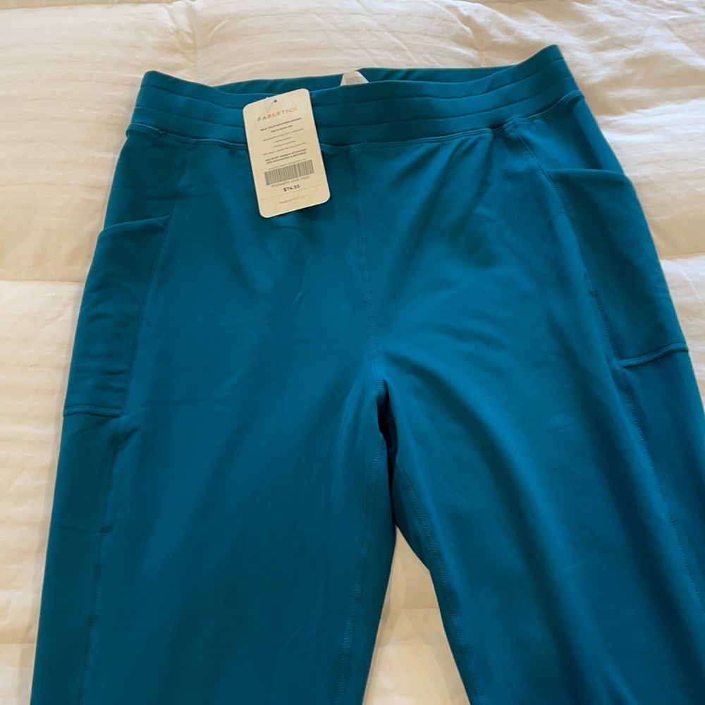 NWT Fabletics Mila Teal  Cold Weather Jogger